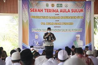 Pemkab Siak & BSP Serah Terima Aula Suluk Pondok Pesantren Riyadhus Salik Al Kusmany