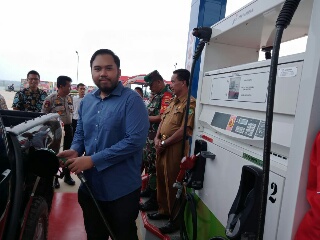 Reza Aprianto Resmikan SPBU Codo Di Rengat Barat