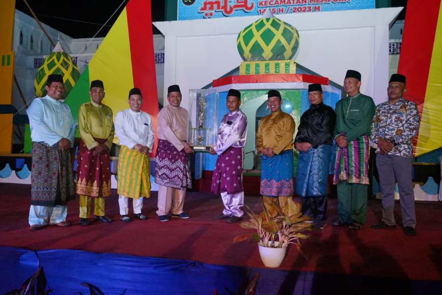 MTQ  XIV Kecamatan Mempura Ditutup Bupati Siak dalam Kondisi Hujan