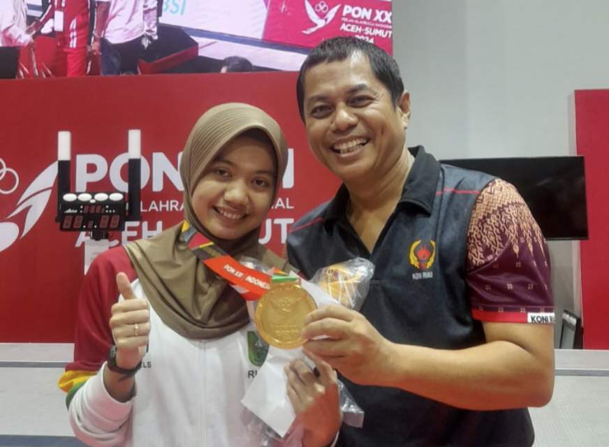 Atlet Anggar Asal Siak Raih Medali Emas di PON XXI Aceh-Sumut