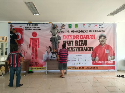 Besok, PWI Riau Gelar Baksos Donor Darah Sempena HUT ke-77 PWI   
