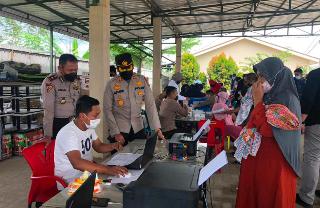 Masyarakat Inhu Antusias Ikut Vaksinasi Presisi Polres Inhu