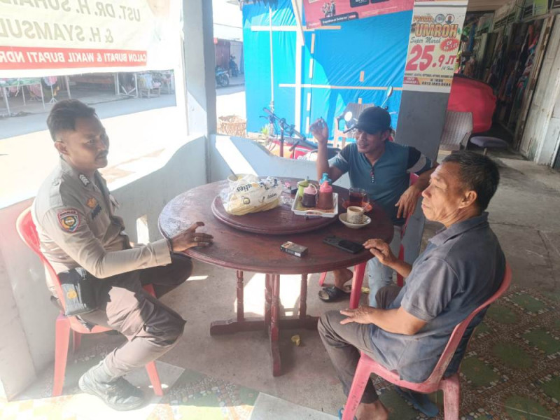 Sambangi Masyarakat, Polsek Tempuling Ajak Wujudkan Pilkada Damai 2024