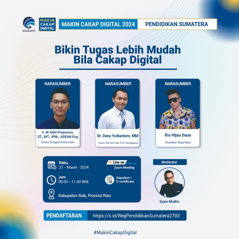 Nobar Webinar di Siak, Berbagi Tips Kecakapan Digital Agar Siswa Lebih Mudah Bikin Tugas