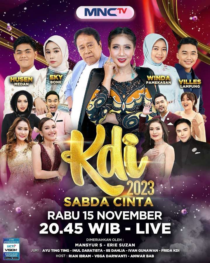 Husen, Eky, Winda, dan Villes akan Kolaborasi Lintas Generasi di 8 Besar Kontes KDI 2023 'Sabda Cinta'