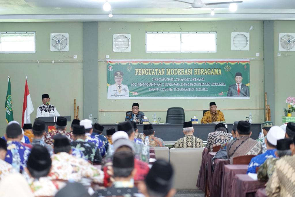 Bupati Inhil Buka Penguatan Moderasi Beragama bagi Penyuluh Agama Islam