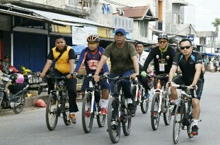 Kodim dan ISSI Inhil Taja Fun Bike, Diikuti Ratusan Goweser dan Pelajar