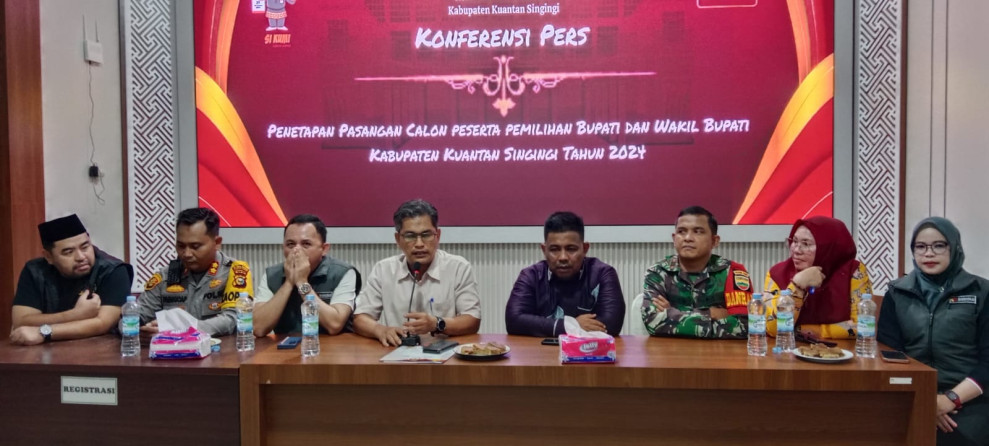 KPU Kuansing Tetapkan Tiga Paslon Bertarung di Pilkada Serentak