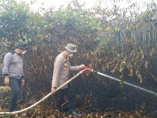 Beberapa Hari Menjabat, Kapolres Inhu Berikan Gebrakan Dilokasi Karhutla