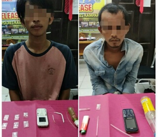 Polres Kampar Ciduk 2 Pengedar di Tempat yang Berbeda