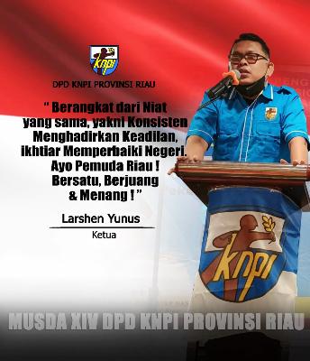 Larshen Yunus Pimpin KNPI Riau 2022-2025