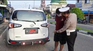 Pritttt! Gunakan Lampu Rem Silau di Inhu Siap-siap Kena Tindak 