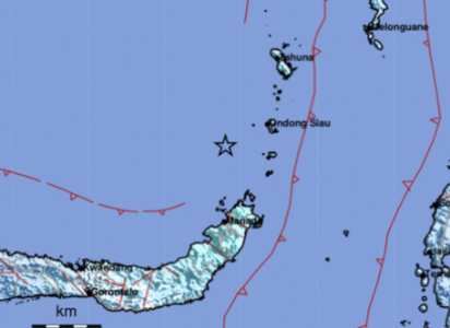 Kepulauan Sitaro Diguncang Gempa 6,1, Getaran Keras Sampai ke Marotai & Ternate