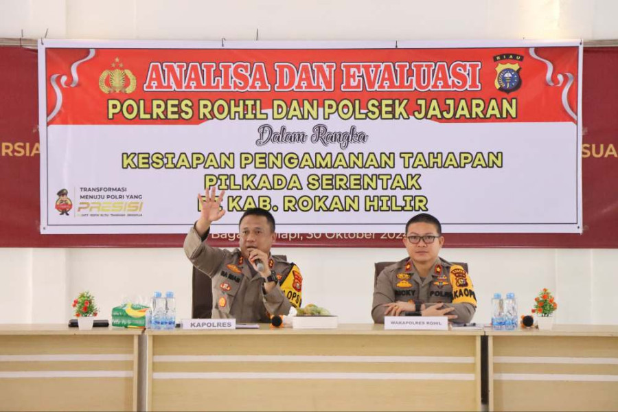 Gelar Rakor, Polres Rohil Siap Lakukan Pengamanan Tahapan Pilkada 2024