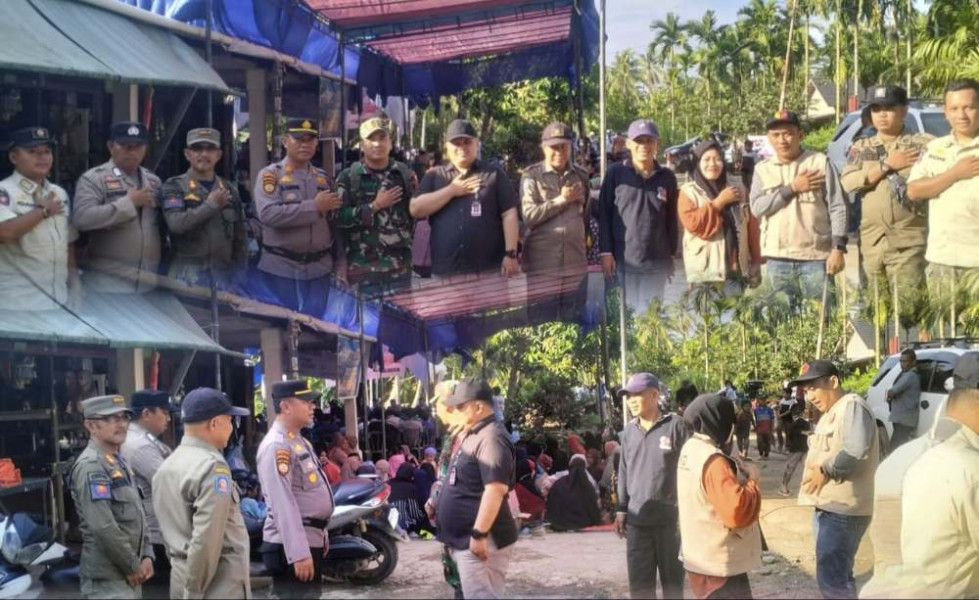 Polsek Tempuling Lakukan Pengamanan Kampanye Paslon Pilkada di Dusun Pematang