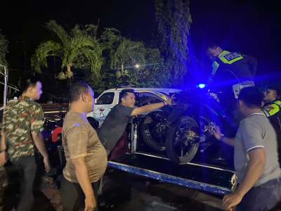 Aksi Balap Liar di Inhu, 8 Sepeda Motor Digelandang ke Kantor Polisi