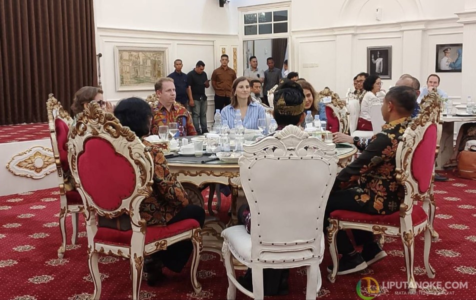 Menuju Green for Riau, Gubri Wahid Sambut UNEP, FAO, dan  UNDP Sambil Makan Malam