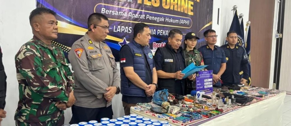 Lapas Pekanbaru Digrebek, Petugas Gabungan Temukan Senjata Rakitan dan Barang Terlarang