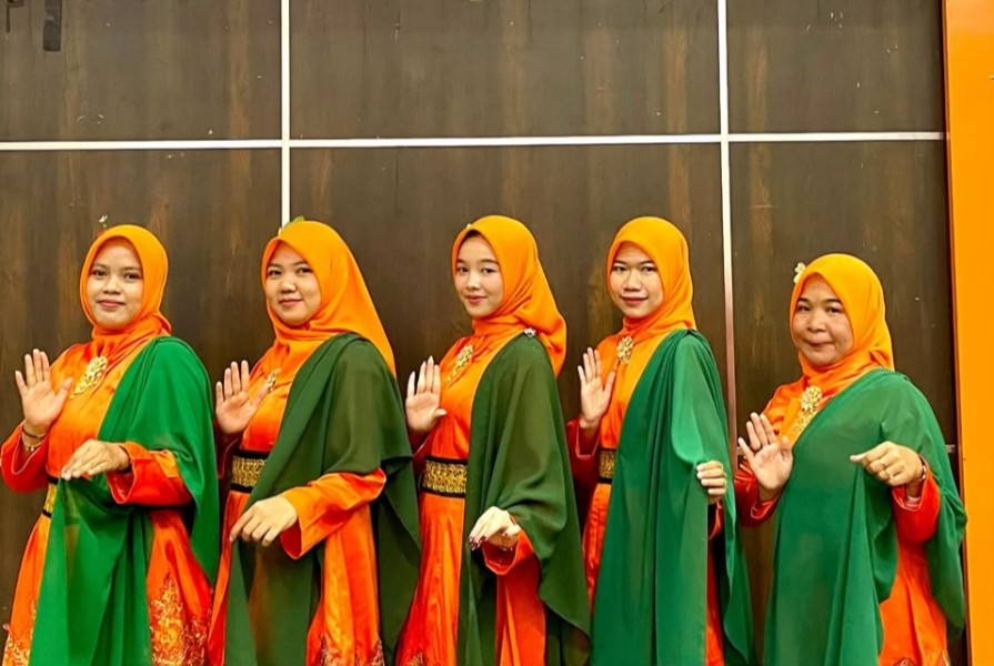 Meriahkan HAN, Srikandi Dinas PMD Ikuti Lomba Kreasi Tari Joget Mande