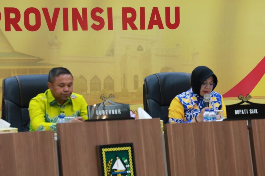 Rakor Bersama Pemprov Riau, Bupati Siak Minta Perusahaan Bantu Perbaiki Jalan Rusak