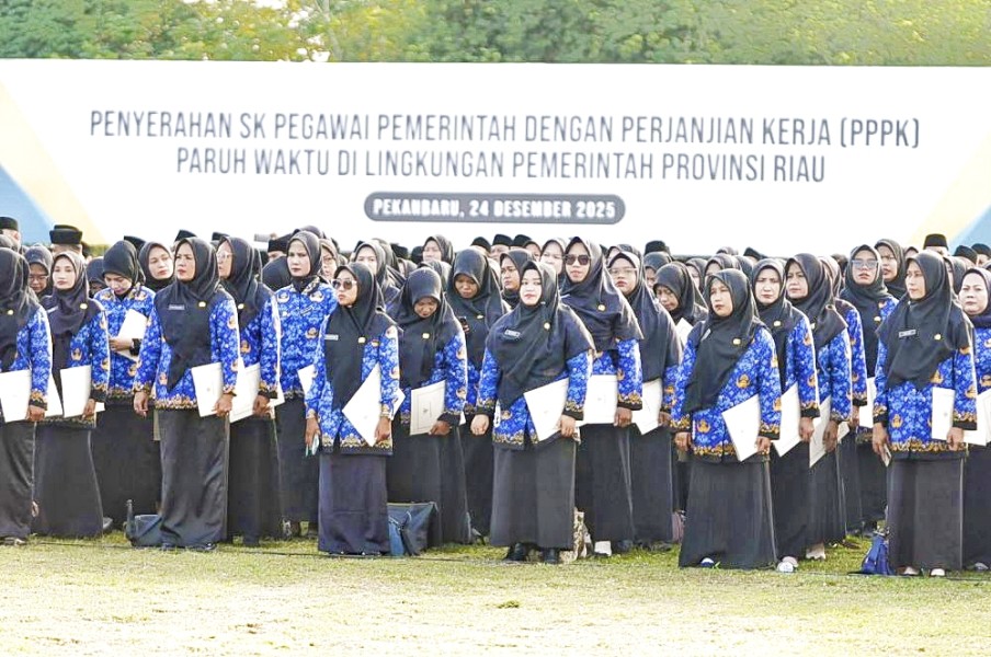 Pemprov Riau Resmi Mengangkat Ribuan PPPK Paruh Waktu, Terbanyak Profesi Guru