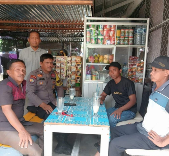 Bhabinkamtibmas Polsek Kandis Sampaikan Pesan Pilkada Damai 2024