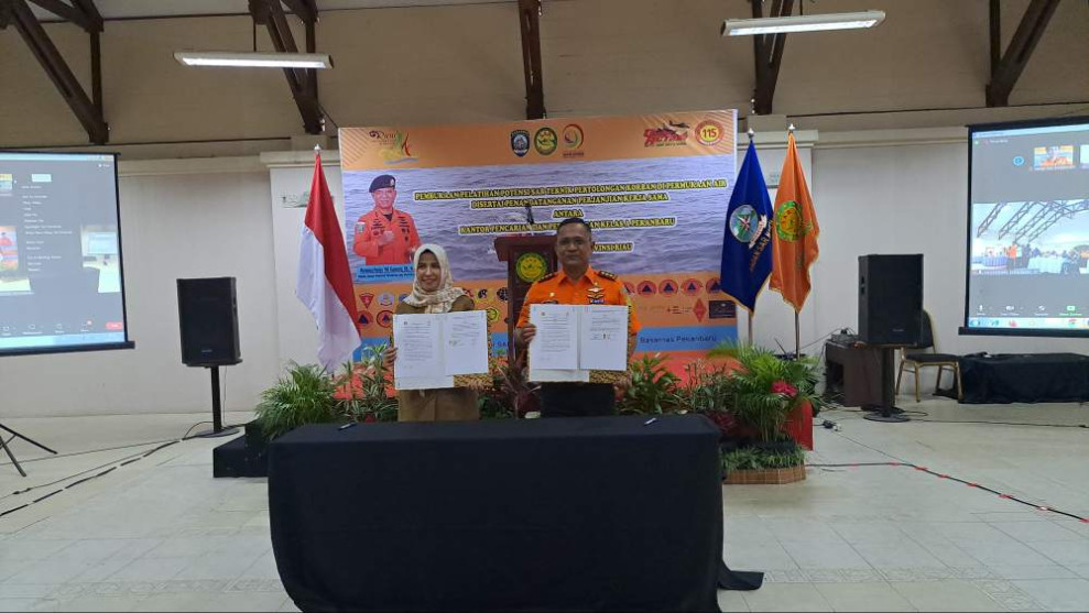 Gelar Pelatihan, Kantor SAR Pekanbaru Jalin Kerjasama dengan RSUD Arifin Achmad