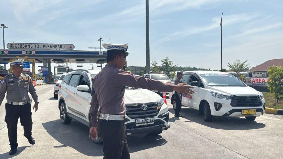 Ngebut, 19 Pengendara di Tol Permai Terjaring Operasi Speed Gun Ditlantas Polda Riau