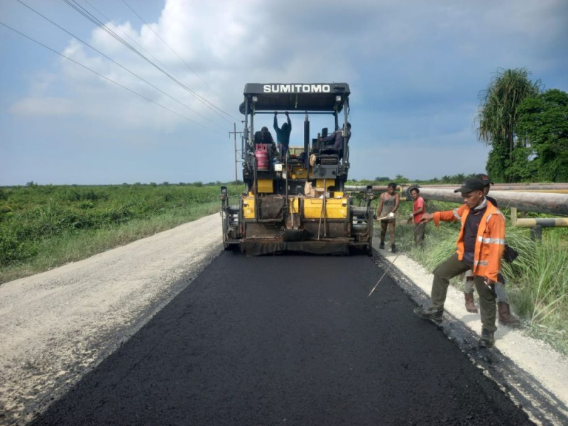 Sentuh Daerah Pesisir, PUPR Riau Kebut Perbaikan Jalan di Kabupaten Bengkalis