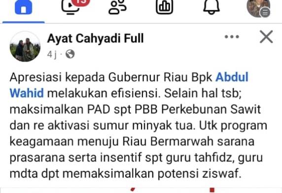 Sikapi Defisit, Kader PKS Apresiasi Langkah Gubri Wahid Pangkas Anggaran Perjalanan Dinas dan FGD