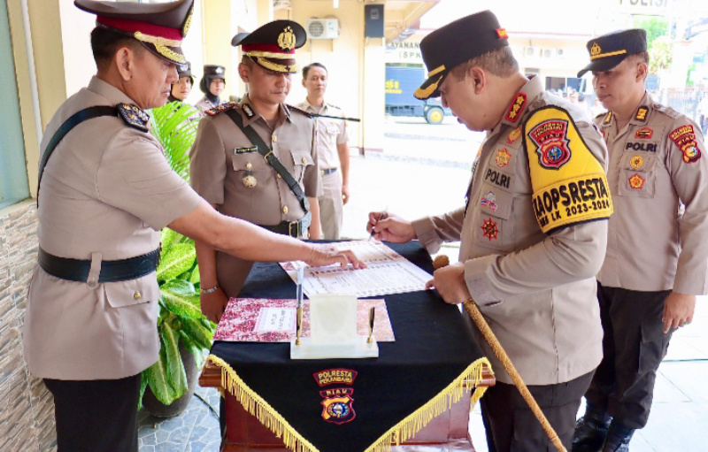 Kompol Herman Pelani Dilantik Sebagai Kapolsek Pekanbaru Kota