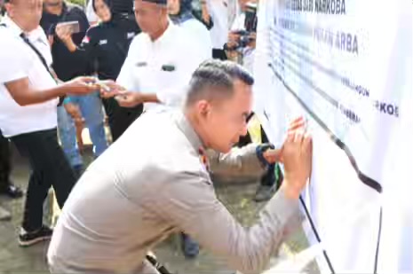 Polres Inhil Tegaskan Komitmen Perangi Narkoba di Hari Bhayangkara ke-79