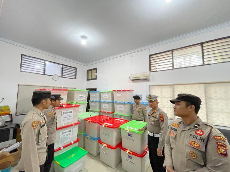 Polres Kuansing Perketat Pengamanan Kantor KPU Kuansing