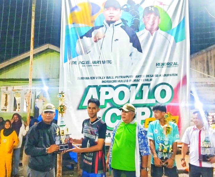 Atlet Desa Tambak Inhu Juara I Turnamen Apollo Cup V 2025