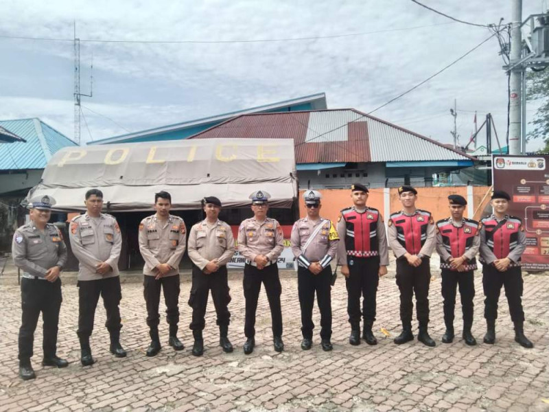 Patroli Gabungan Polres Kuansing Cek Personil Pengamanan KPU