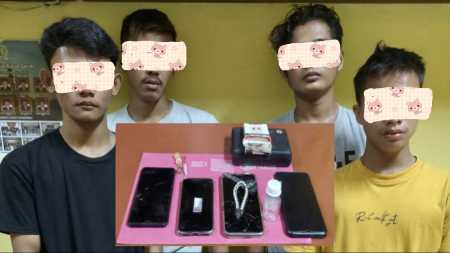 Apes!!! 4 Pemuda Teluk Kuantan Digiring ke Polres, Ini Kasusnya