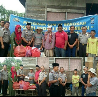 Wakapolresta Pekanbaru Bersama LBP2AN Jambangi Janda Tua