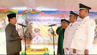 Bupati Inhil Lantik 3 Kades di Pelangiran 