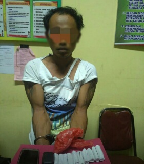 Tim Opsnal Sat Resnarkoba Polres Kuansing Ciduk Pria Sungai Buluh
