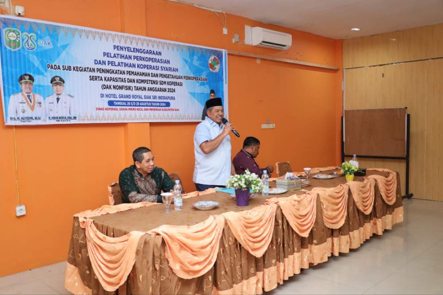Pelatihan Perkoperasian dan Koperasi Syariah di Siak Resmi Ditutup oleh Bupati Alfedri