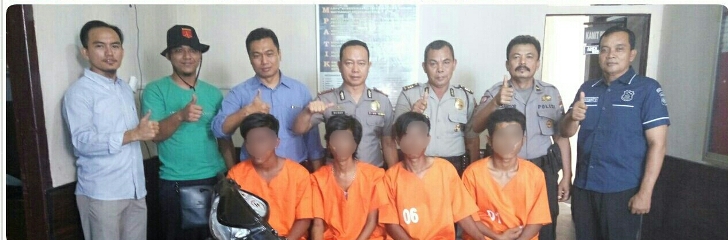 Polsek Kateman Ringkus 4 Tersangka Pelaku Curanmor