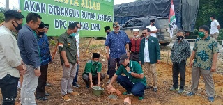 Peletakan Batu Pertama Tandai Pembangunan Kantor PKB Inhu Sekaligus Rumah Aspirasi 