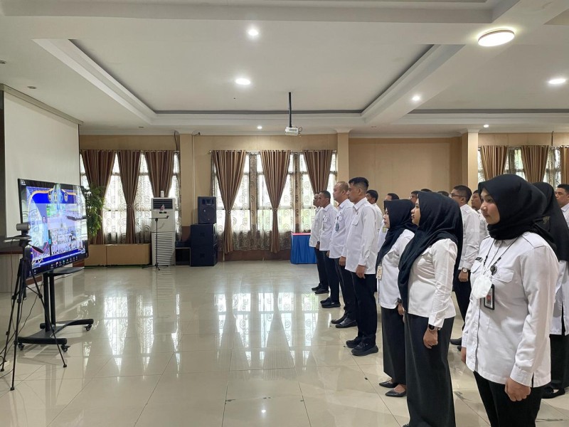 Imigrasi Pekanbaru Ikuti Apel Bersama dan Halal bihalal  Secara Virtual