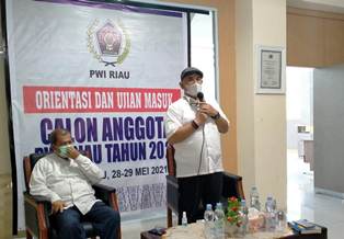Zulmansyah Resmi Buka Orientasi & Ujian Masuk Calon Anggota PWI Riau 2021