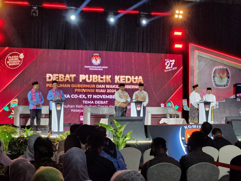 Debat Publik Kedua Cagub Riau Memanas, Klaim Nasir Paham Asta Cita Prabowo Diragunkan Wahid