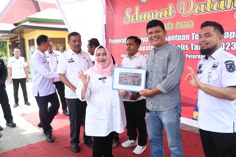 Serahkan Bantuan Ternak Sapi dan Kambing, Upaya Bupati Kasmarni Tingkatkan Perekonomian Warga