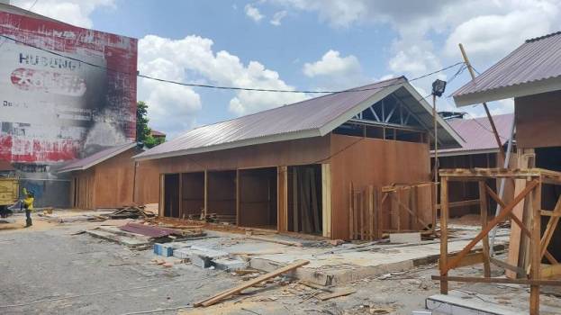 Kios Pasar Cik Puan Segera Dibagikan ke Pedagang, Progres Pembangunan Capai 80 Persen