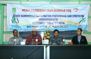 Sempena HPN, Wartawan dan Diskominfo Inhil Ikuti Seminar ESQ dan Outbond