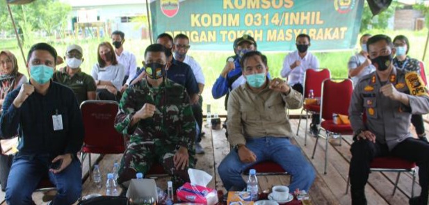 Lakukan Komsos, Dandim : Mari Bergandengan Tangan Memajukan Inhil