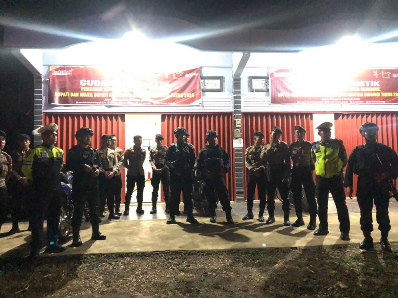 Sat Samapta Polres Kuansing Gelar Patroli Blue Light Pasca Pilkada